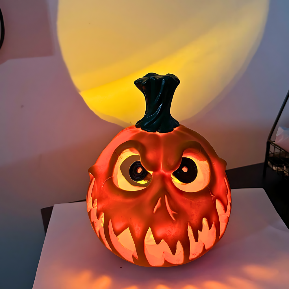 Glowing Grin Pumpkin Lamp