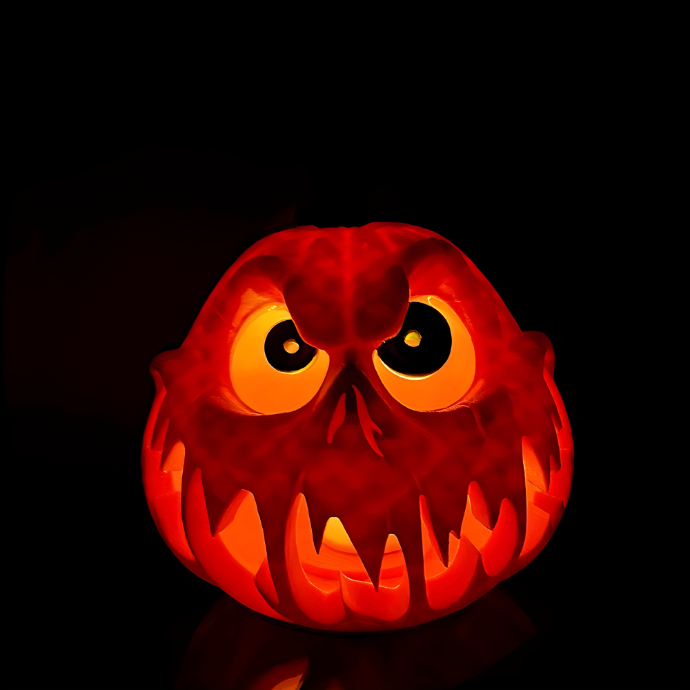 Glowing Grin Pumpkin Lamp